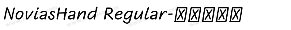 NoviasHand Regular字体转换